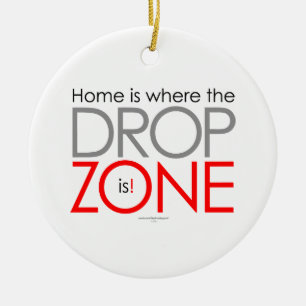 Skydiving Drop Zone Ceramic Ornament