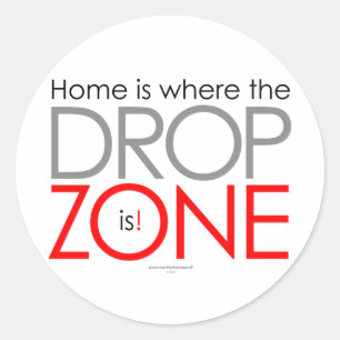 Skydiving Drop Zone Classic Round Sticker