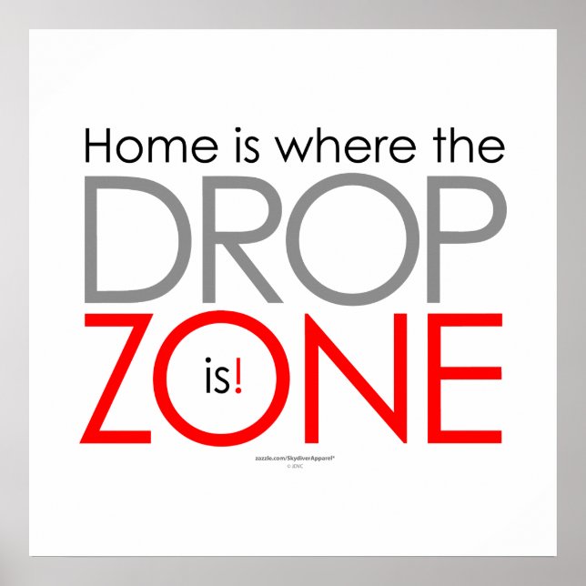 Skydiving Drop Zone Poster (Front)