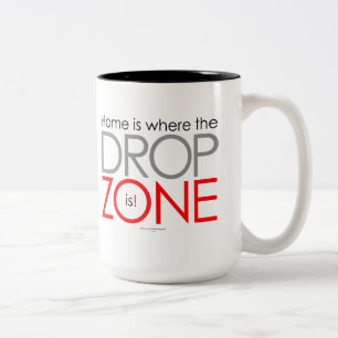 Skydiving Drop Zone Two-Tone Coffee Mug