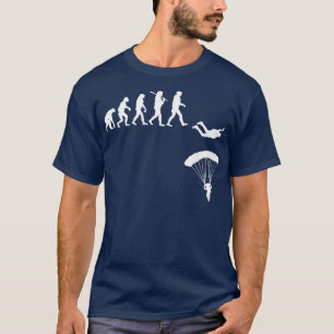 Skydiving Evolution Skydiver Parachuting T-Shirt