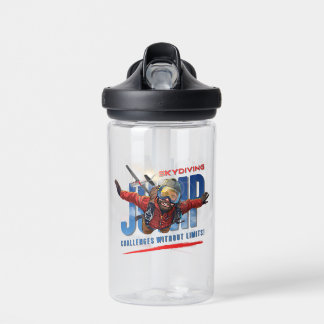  Skydiving-Feel Freedom Above Clouds | Kids 14oz Water Bottle