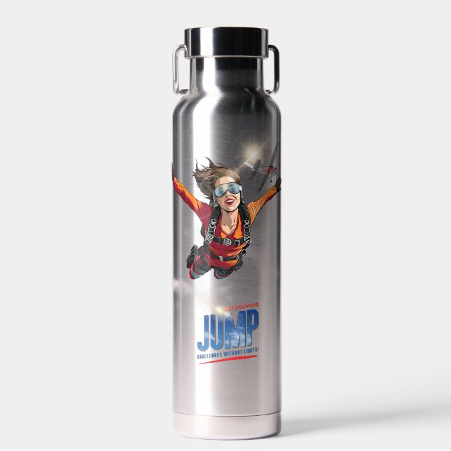  Skydiving-Feel Freedom Above Clouds | (Women) Water Bottle (Front)