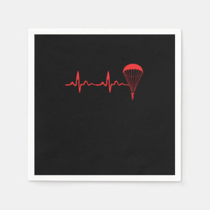 Skydiving Heartbeat Skydive Extreme Sports Parachu Napkin