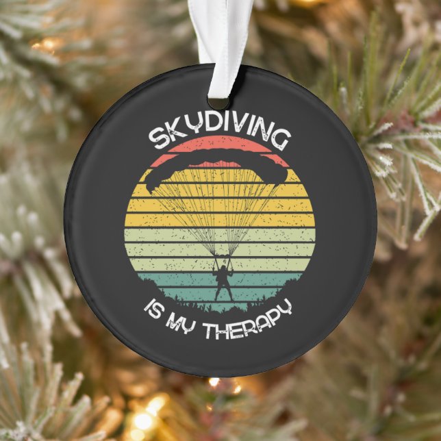 Skydiving Is My Therapy Ornament (Tree)
