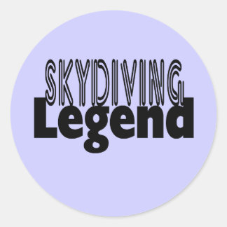 Skydiving Legend Classic Round Sticker