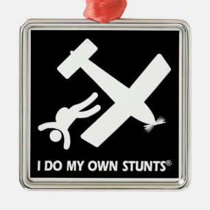 Skydiving My Own Stunts Metal Ornament