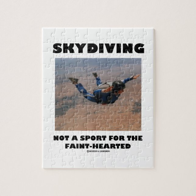 Skydiving Not A Sport For The Faint-Hearted Jigsaw Puzzle (Vertical)