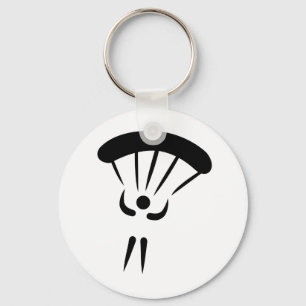 Skydiving parachute keychain