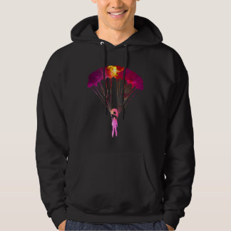 Skydiving Parachuting Abstract Artistic Gift Idea Hoodie