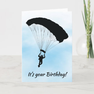 Skydiving Parachuting Design Birthday Card