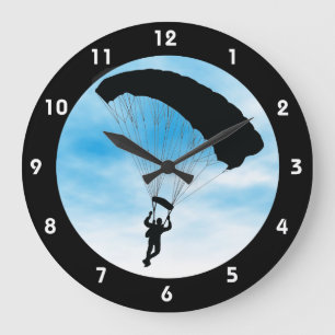 Skydiving Parachuting Design Wall Clock