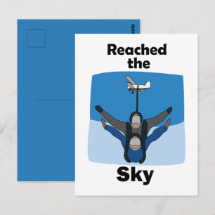 Skydiving Reached The Sky Skydiver Birthday Postcard