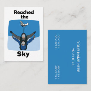 Skydiving Reached The Sky Skydiving Instructor Business Card