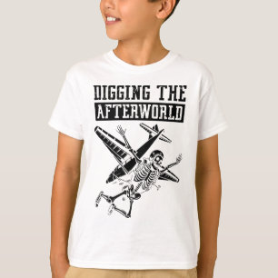 Skydiving Skeleton Surfing - Parachuting Sky Skydi T-Shirt