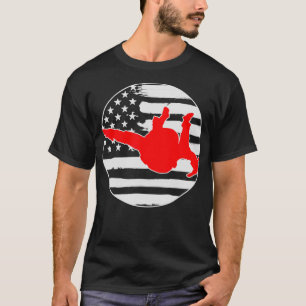 Skydiving Skydive American USA Flag 4th Of July _1 T-Shirt