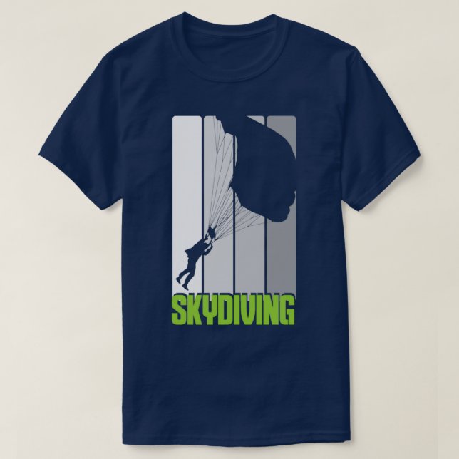 skydiving skydive skydiver parachute parachuting j T-Shirt (Design Front)