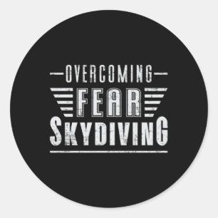 Skydiving Skydive Skydiver Plane Jump Funny Gift Classic Round Sticker