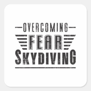 Skydiving Skydive Skydiver Plane Jump Gift Idea Square Sticker