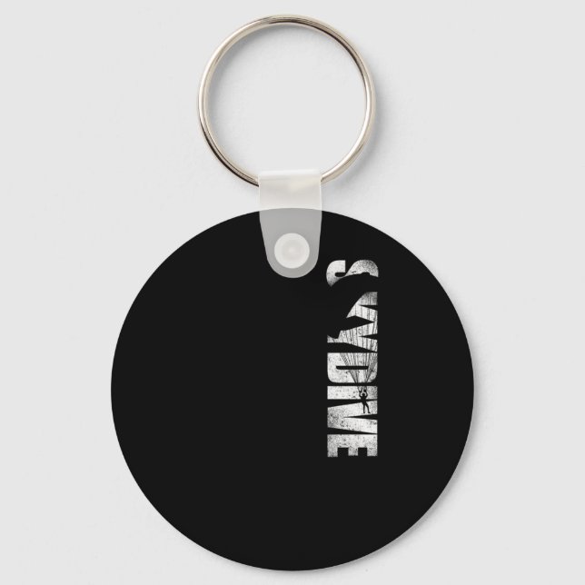Skydiving Skydive Vintage Keychain (Front)
