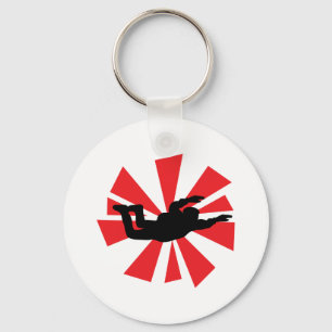skydiving skydiver icon keychain
