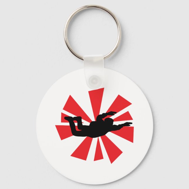 skydiving skydiver icon keychain (Front)