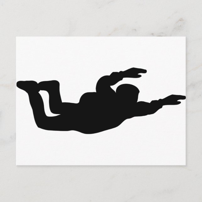 skydiving skydiver icon postcard (Front)