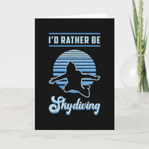 Skydiving Skydiver Parachuting Retro Funny Gift Card