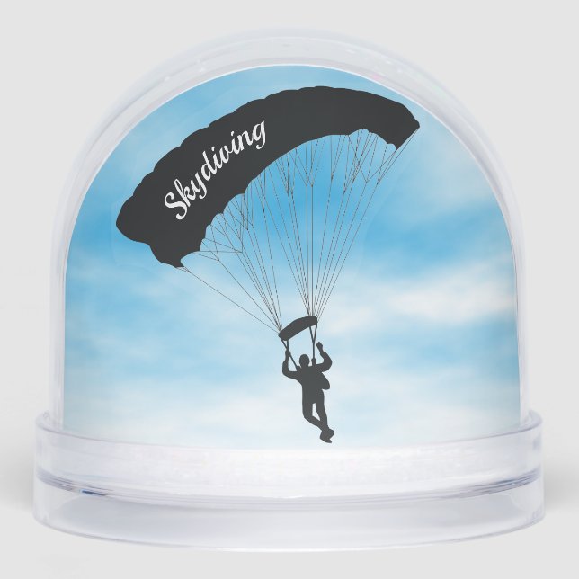 Skydiving Souvenir Snow Globe (Front)