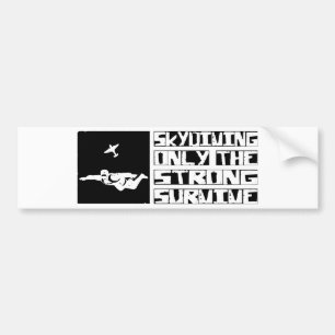 Skydiving Survive Bumper Sticker