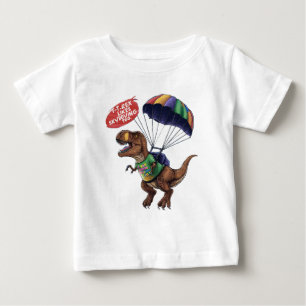 Skydiving T-Rex Baby T-Shirt
