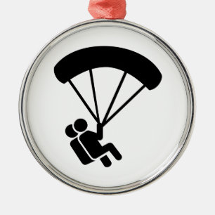 Skydiving tandem metal ornament