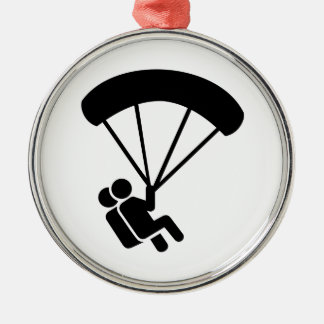 Skydiving tandem metal ornament