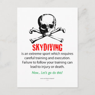 Skydiving Training Postcard