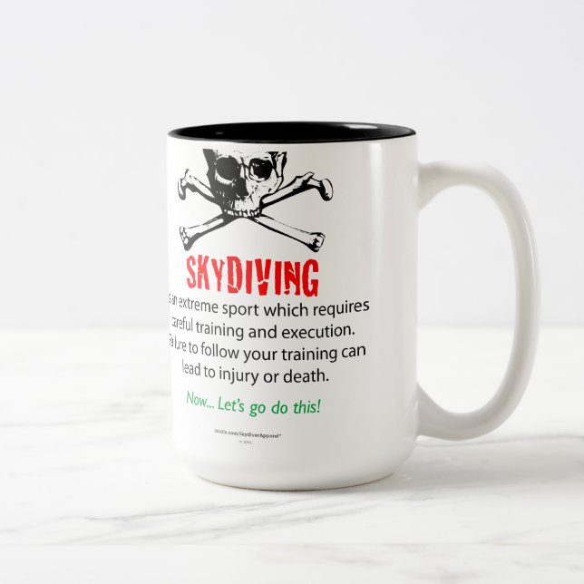Skydiving Training Two-Tone Coffee Mug (Right)