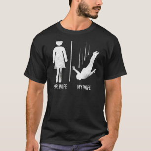 Skydiving Your Wife My Wife Vintage T-Shirt
