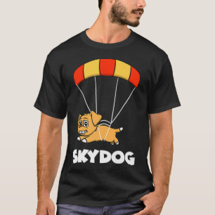Skydog Parachuting Skydiving Dog Premium  T-Shirt