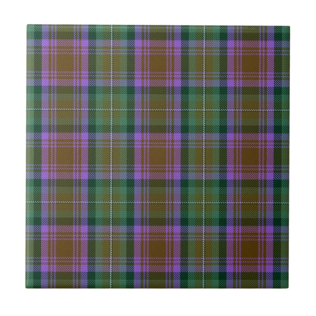Skye Clan Hunting Tartan Plaid Tile (Front)