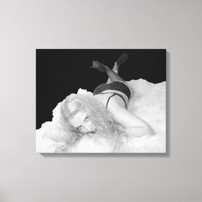 Skye Delamey bear rug Canvas Print (Front)