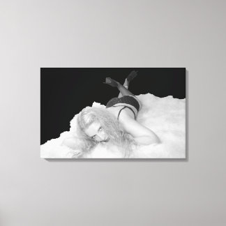 Skye Delamey bear rug Canvas Print