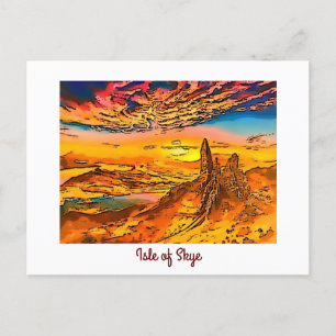Skye old man of storr Scotland Postcard