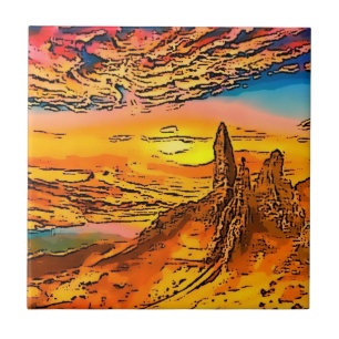 Skye old man of storr Scotland Tile