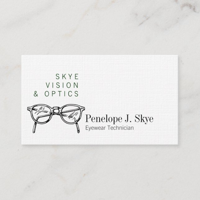 Skye Spectacles Eyewear Optical Vision Business Card (Front)