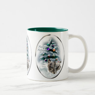 Skye Terrier Christmas Gifts Two-Tone Coffee Mug