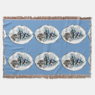 Skye Terrier Christmas Throw Blanket