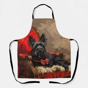 Skye Terrier Dog Christmas Festive Apron