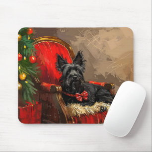 Skye Terrier Dog Christmas Festive  Mouse Pad