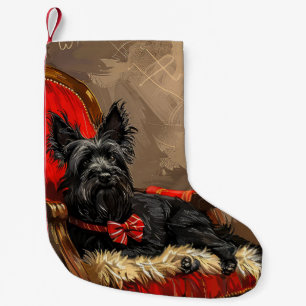 Skye Terrier Dog Christmas Festive  Small Christmas Stocking