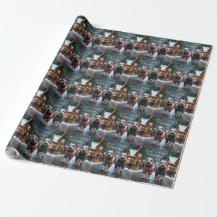 Skye Terrier Dogs Christmas Snow Holiday  Wrapping Paper
