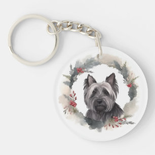 Skye Terrier Fête de Noël Wreath Pup